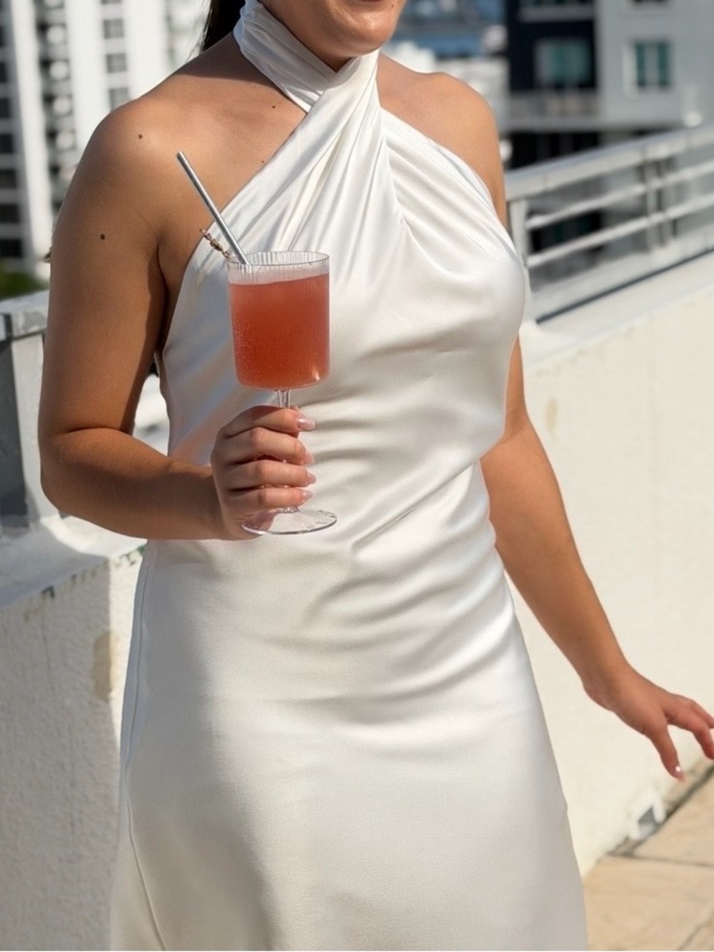 White Halter Midi dress from Show me your Mumu - Used
